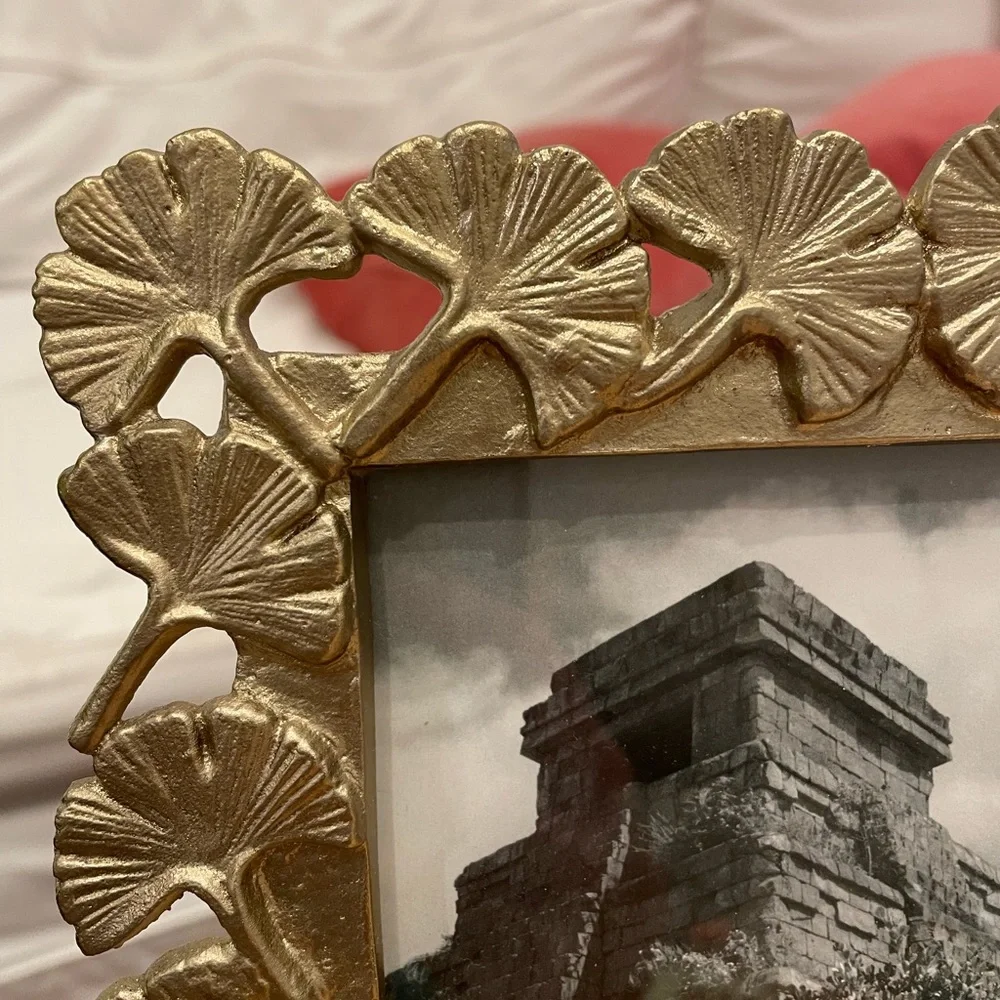 gold ginkgo picture frame